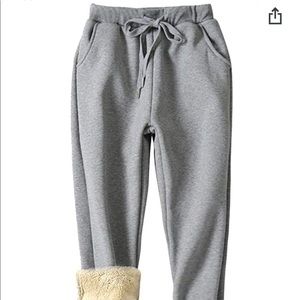 Sherpa Lined Grey Joggers